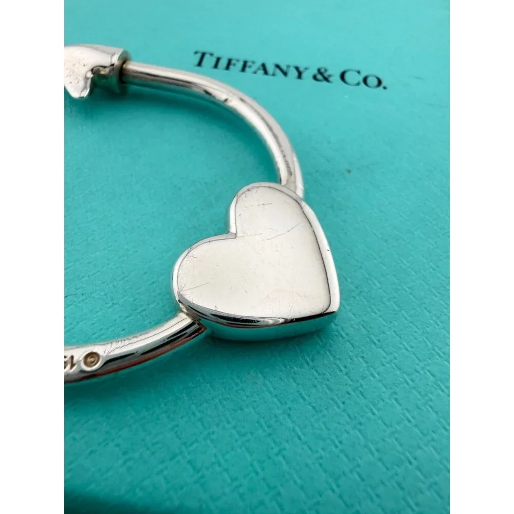 💘 Tiffany & Co. Be Mine Valentine U Keychain Key Holder Sterling Silver 1999